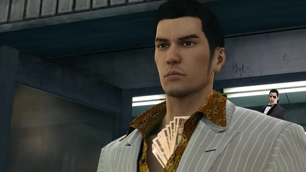 Potongan adegan Yakuza 0 yang menampilkan Sachiko dan Kiryu