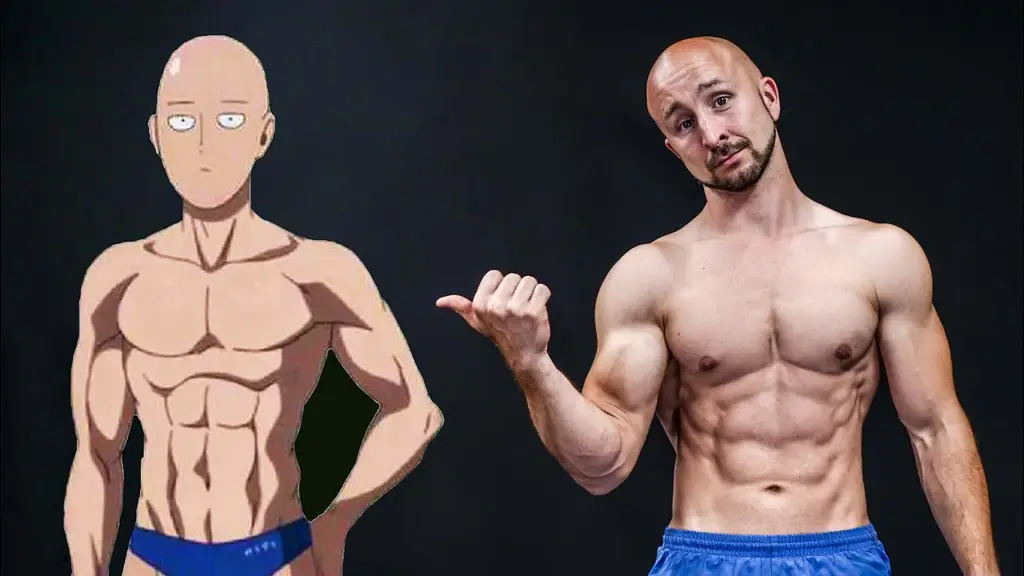 Gambar Saitama berlatih keras