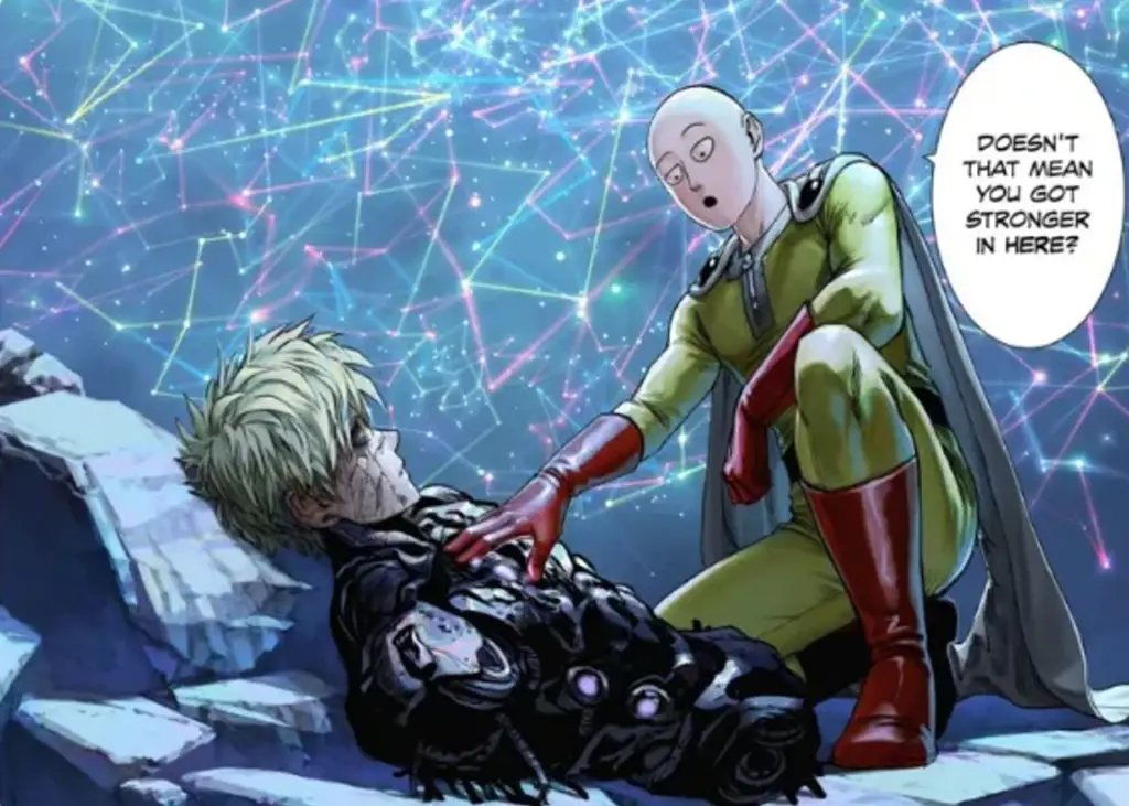 Gambar Saitama dan Genos bersama