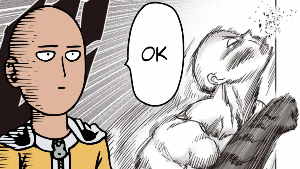 Adegan anime Saitama vs Suiryu yang menegangkan