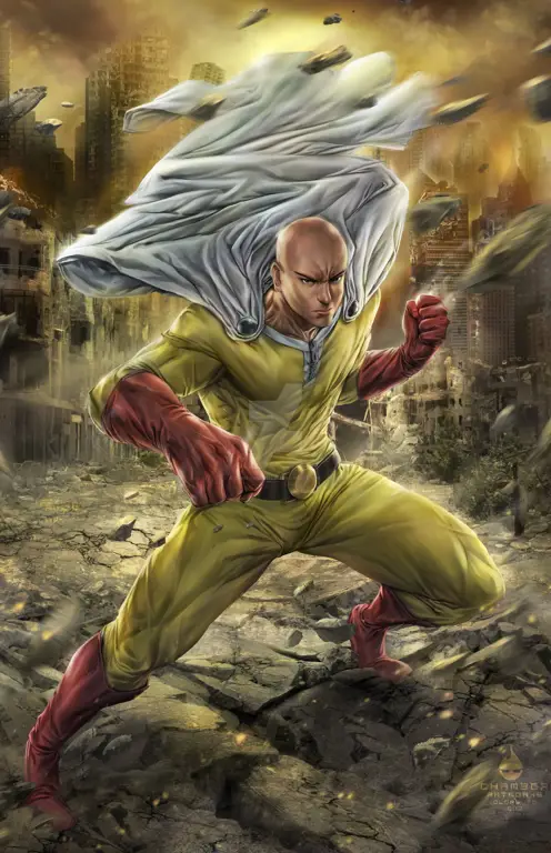 Gambar Saitama, tokoh utama One Punch Man