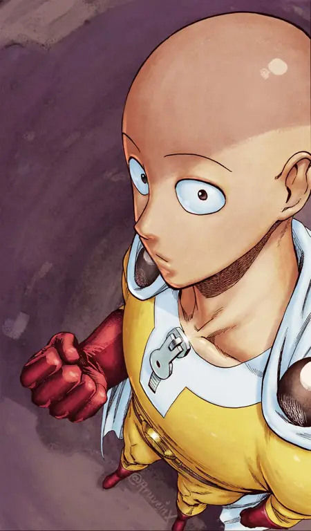 Gambar Saitama, karakter utama One Punch Man