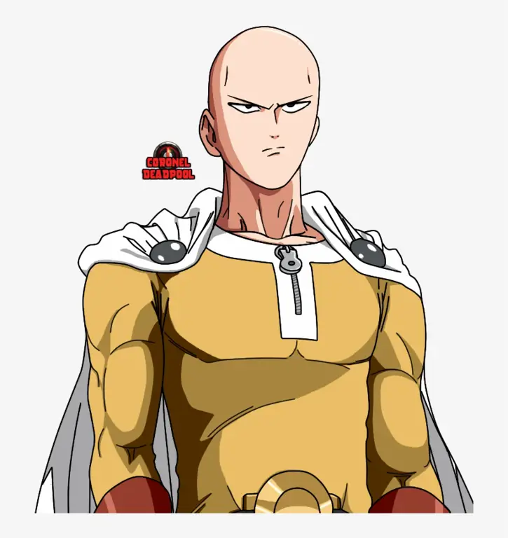 Gambar Saitama, karakter utama One Punch Man