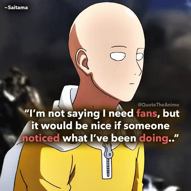 Gambar Saitama, karakter utama One Punch Man