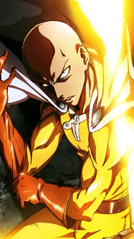 Gambar Saitama, karakter utama One Punch Man