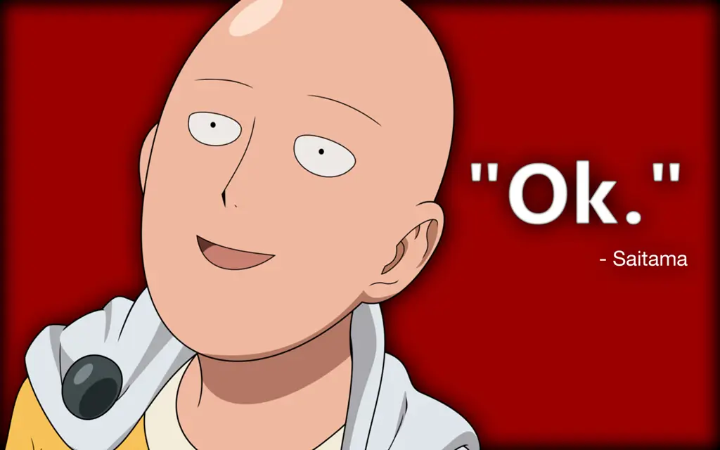 Gambar Saitama, karakter utama One Punch Man