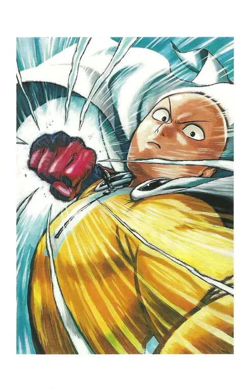 Gambar visual kunci anime One Punch Man