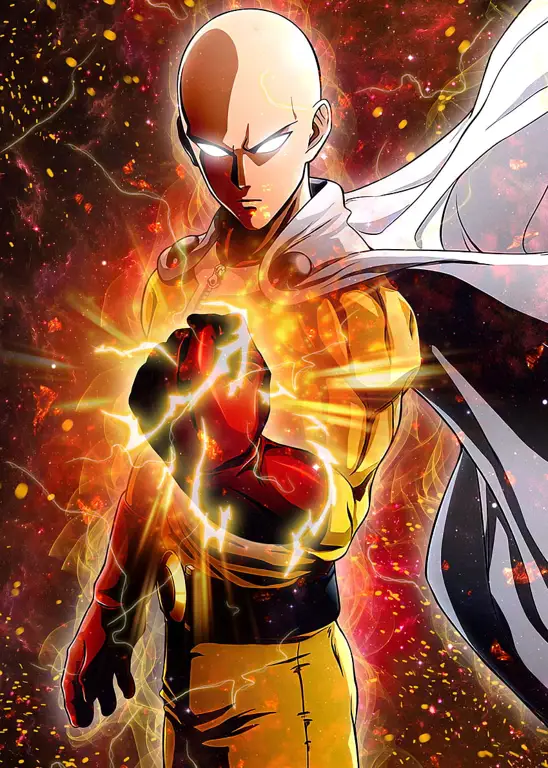 Saitama si pahlawan botak yang kuat Gambar Saitama, tokoh utama One Punch Man
