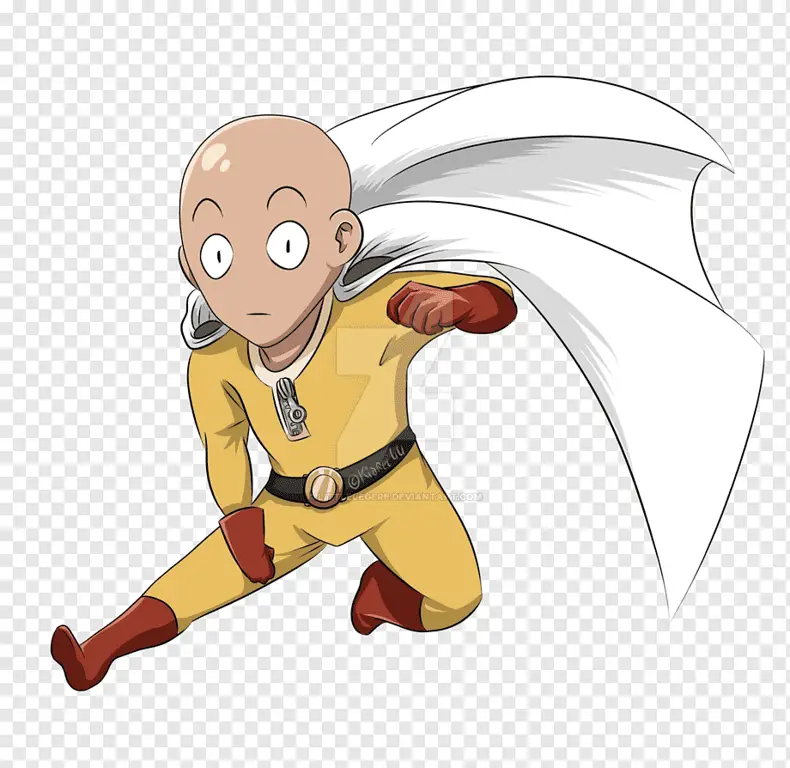 Gambar Saitama versi chibi yang lucu