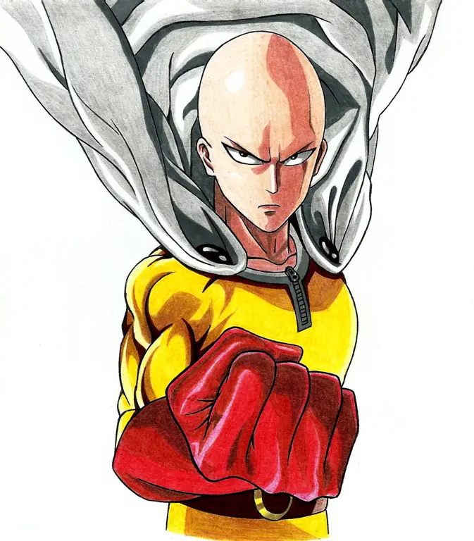 Gambar Saitama, tokoh utama One Punch Man