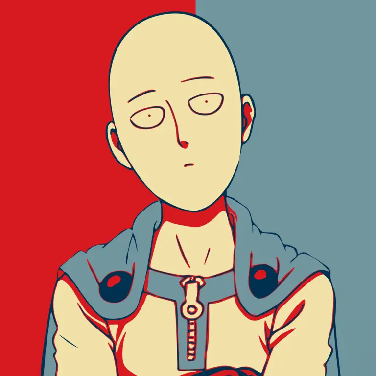 Gambar Saitama, karakter utama One Punch Man