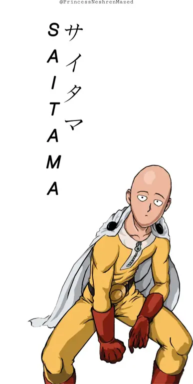 Gambar Saitama, karakter utama One Punch Man