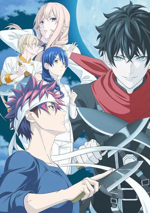 Hidangan-hidangan lezat dalam Food Wars yang ditata dengan indah