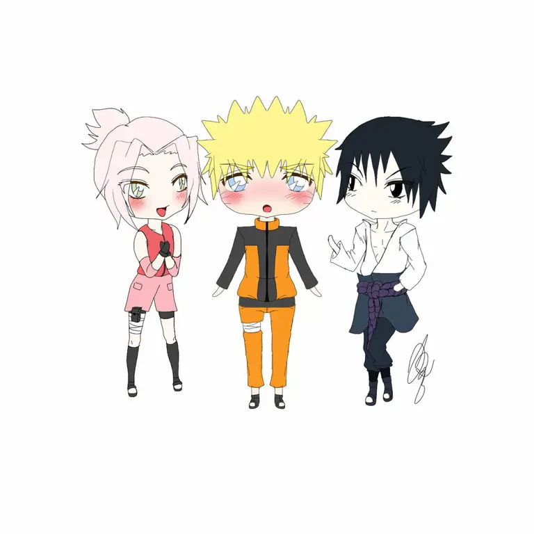 Tim 7 Naruto versi kecil dan menggemaskan