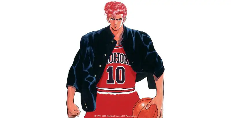 Hanamichi Sakuragi sedang bermain basket