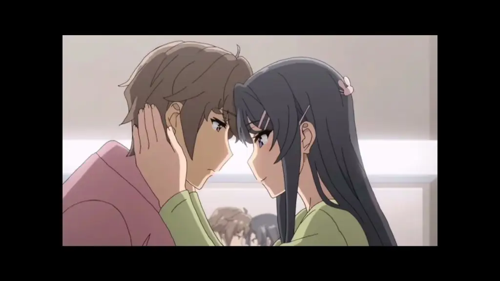 Sakuta Azusagawa dan Mai Sakurajima dalam sebuah adegan