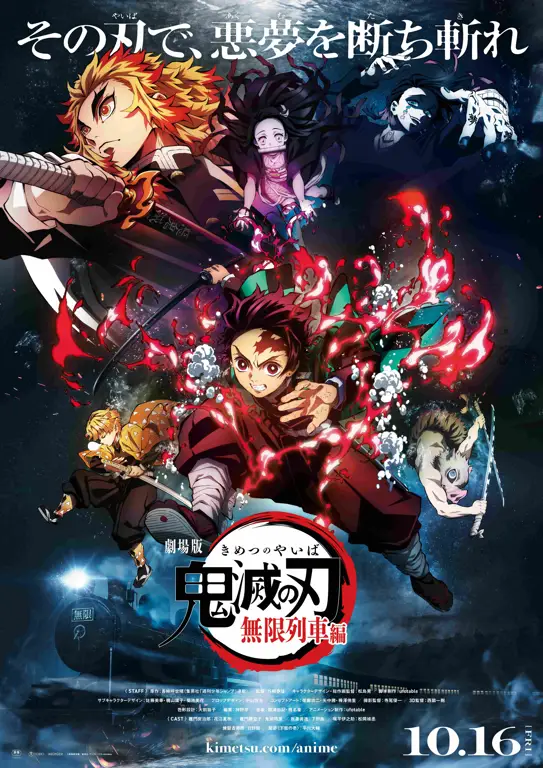 Salah satu adegan aksi menegangkan dari film Demon Slayer: Mugen Train Adegan seru dari film Demon Slayer: Mugen Train