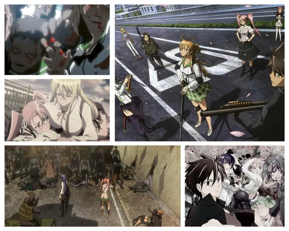 Adegan menegangkan dari Highschool of the Dead Season 1