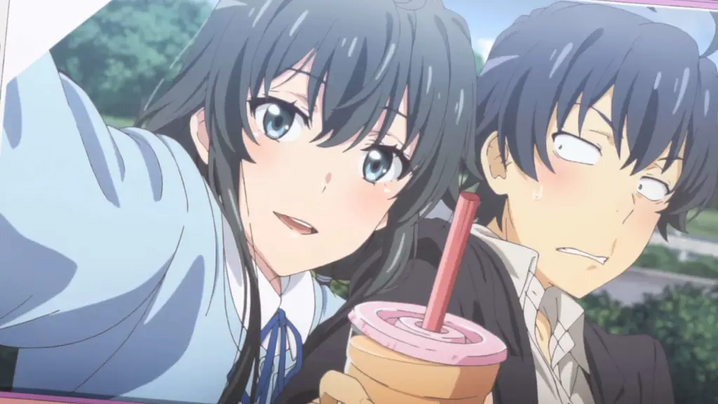 Adegan romantis dan komedi dari anime Saekano