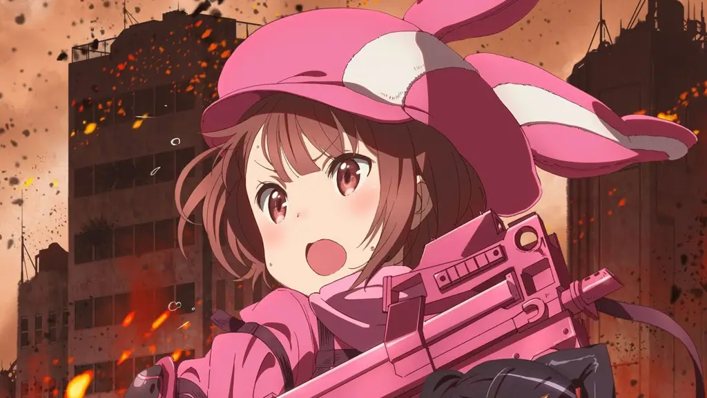 Adegan aksi dari Gun Gale Online