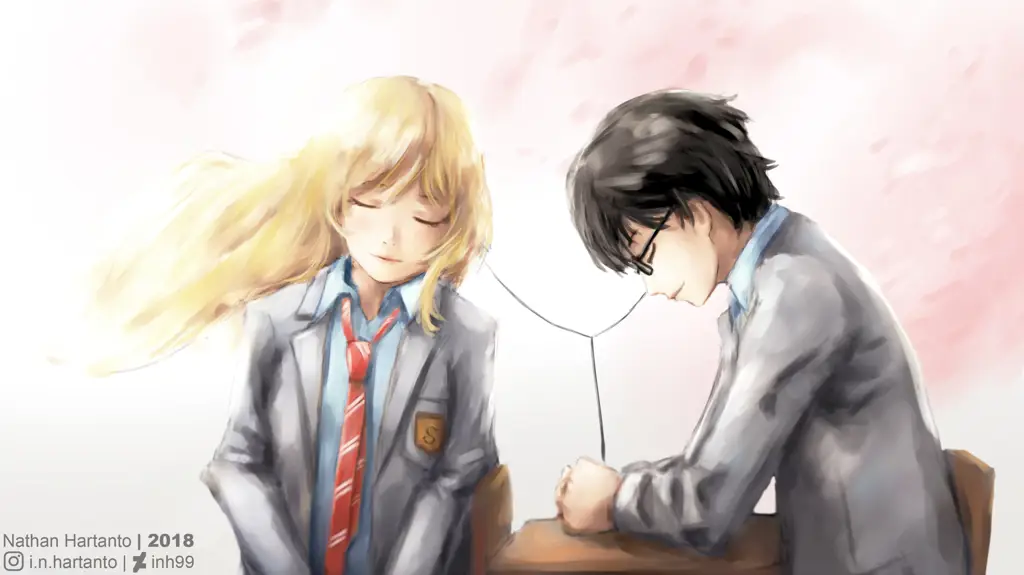 Karakter Kaori Miyazono dari anime Your Lie in April