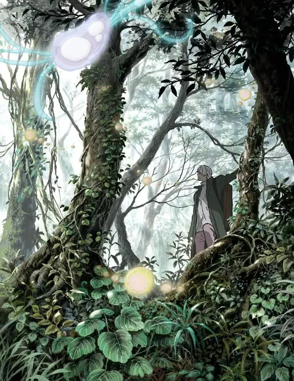 Gambar salah satu makhluk Mushi dalam anime Mushishi