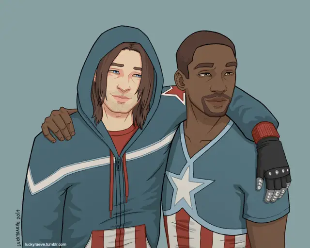 Foto Sam Wilson dan Bucky Barnes