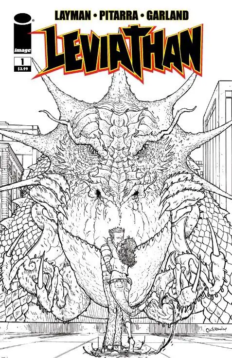 Sampul komik Leviathan yang menampilkan ilustrasi karakter utama dan latar dunia fantasi.