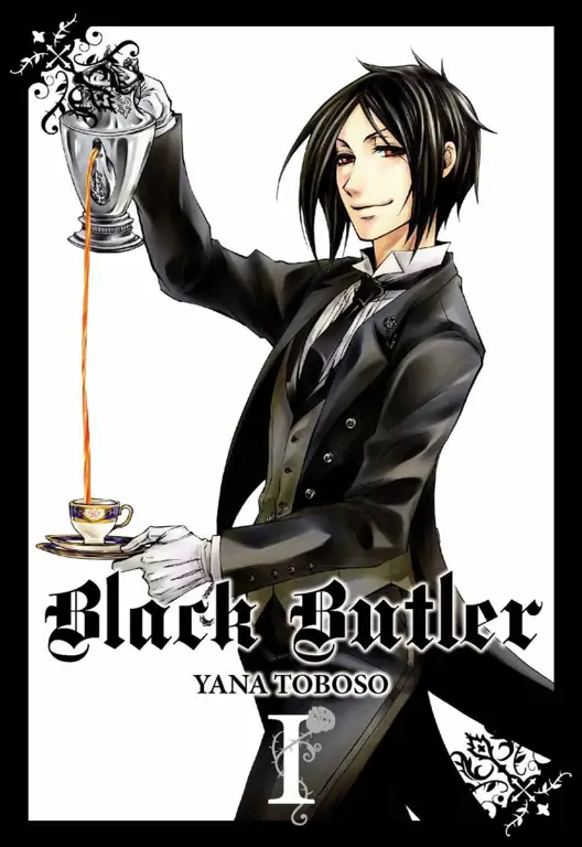 Sampul manga Black Butler yang menampilkan Ciel dan Sebastian