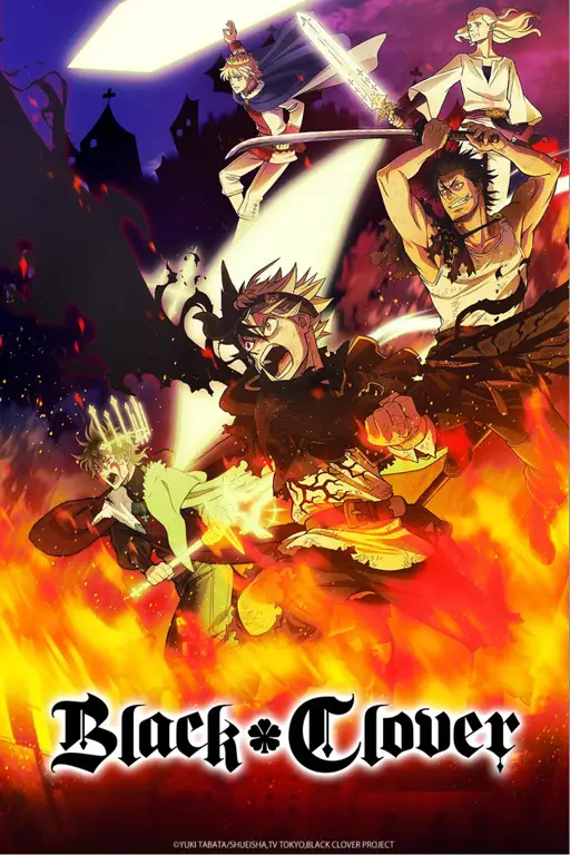 Sampul manga Black Clover menampilkan Asta dan Yuno