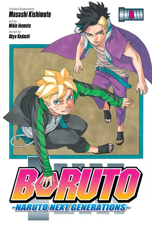 Sampul manga Boruto dengan desain yang menarik