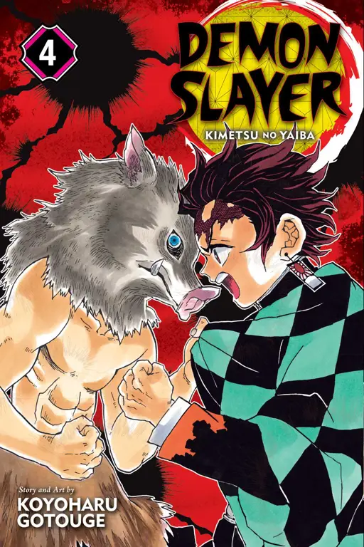 Sampul manga Demon Slayer yang menarik.