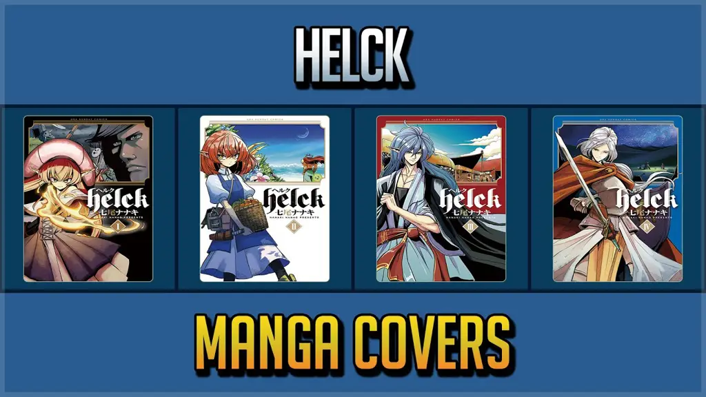 Sampul manga Helck yang menampilkan karakter utama dan dunia fantasi yang gelap