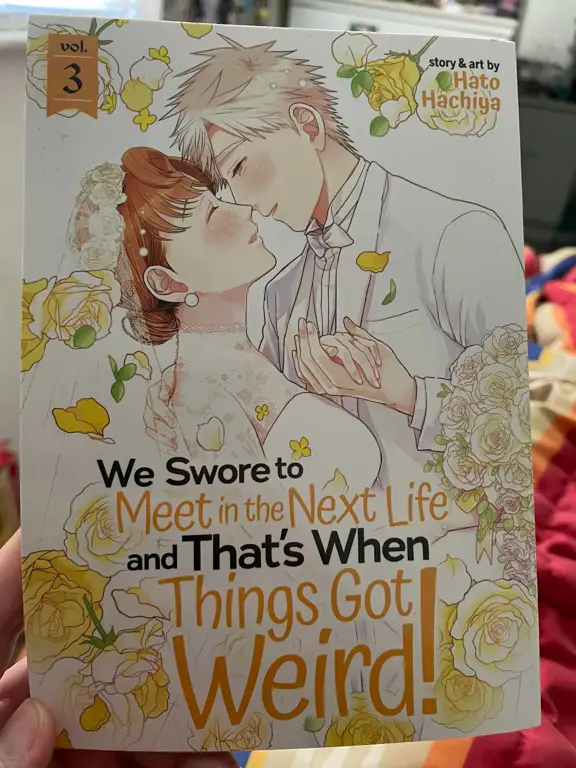 Gambar sampul manga dengan tema romantis