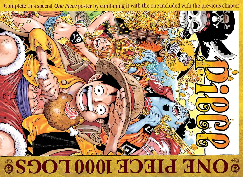 Sampul Chapter 1000 One Piece menampilkan Luffy dan aliansinya