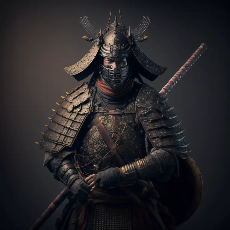 Gambar seorang samurai Jepang