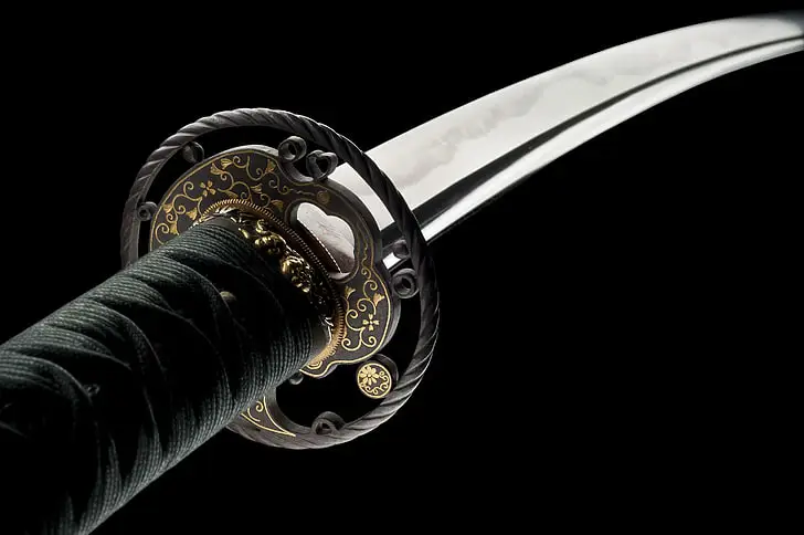 Seorang samurai dengan katana