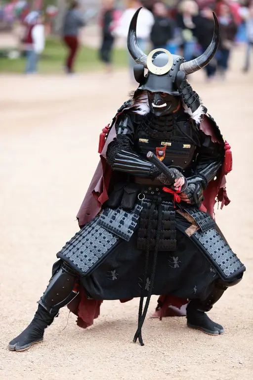 Gambar seorang samurai yang gagah berani