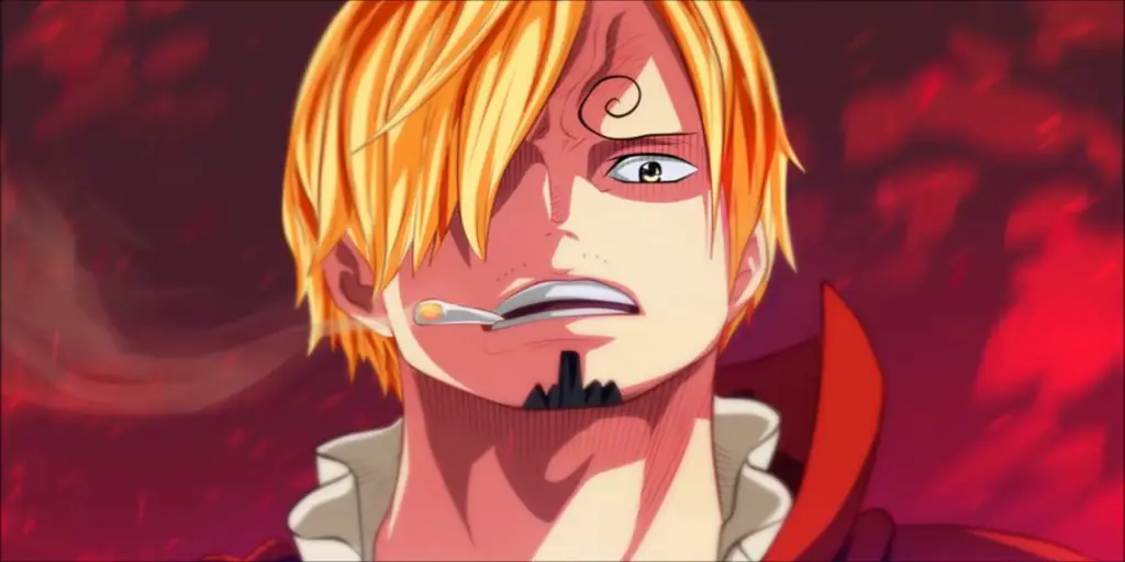 Sanji Vinsmoke sedang bertarung melawan musuh yang kuat