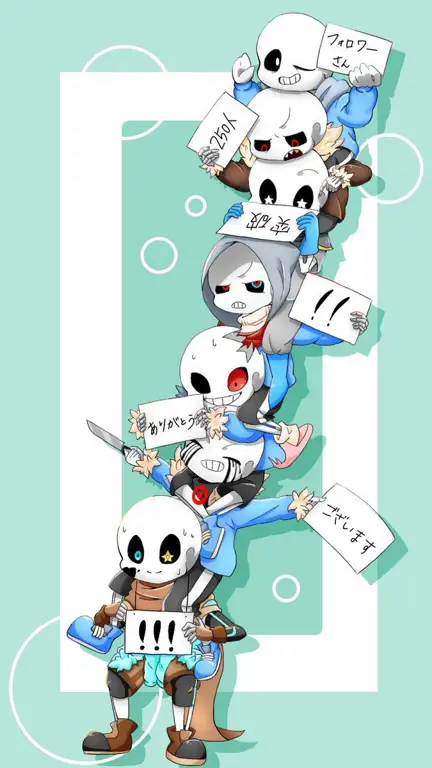 Gambar Sans versi chibi dalam gaya anime