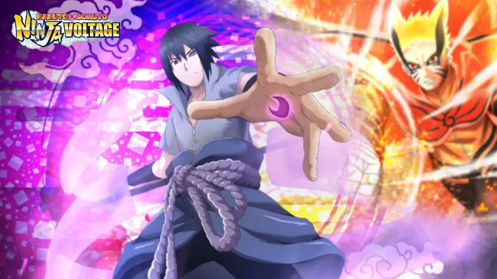 Gambar Sasuke menggunakan teknik bayangan