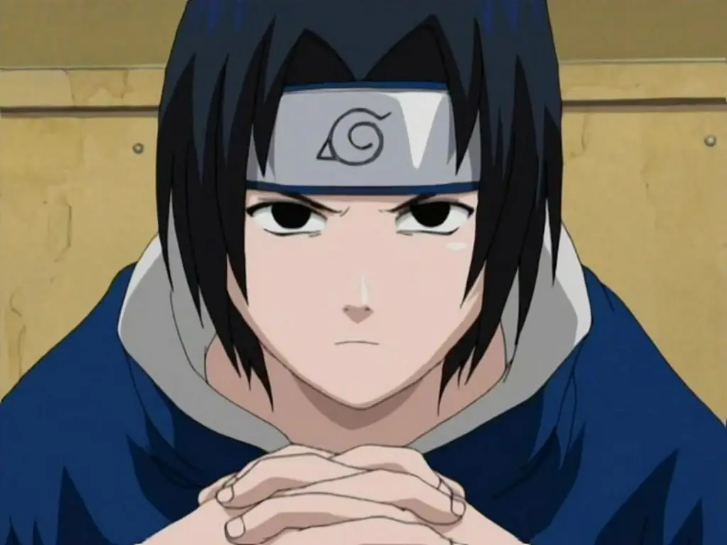 Sasuke Uchiha kecil dengan ekspresi wajah yang lebih lembut.