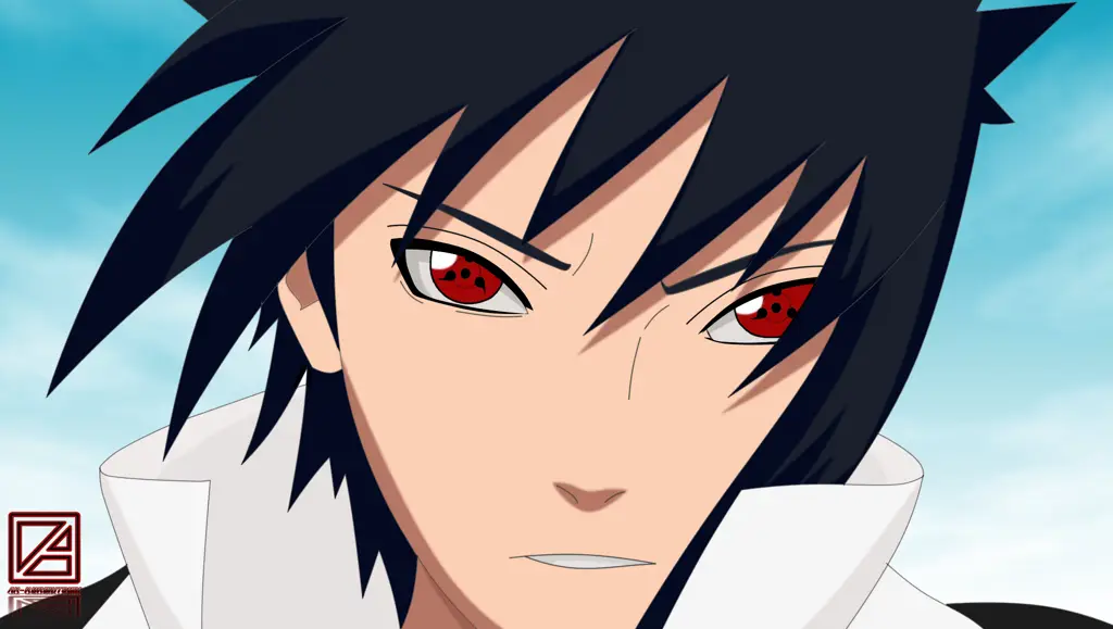 Sasuke Uchiha mengaktifkan Sharingan