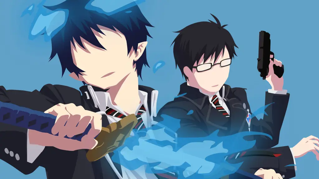 Rin dan Yukio Okumura, saudara kembar yang merupakan tokoh utama dalam Ao no Exorcist