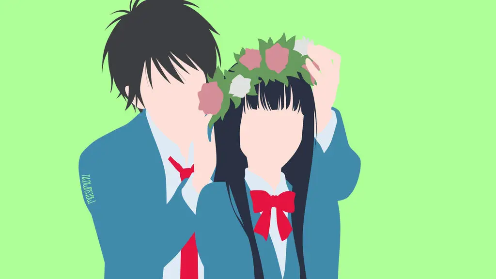 Gambar Sawako dan Shota dari anime Kimi ni Todoke