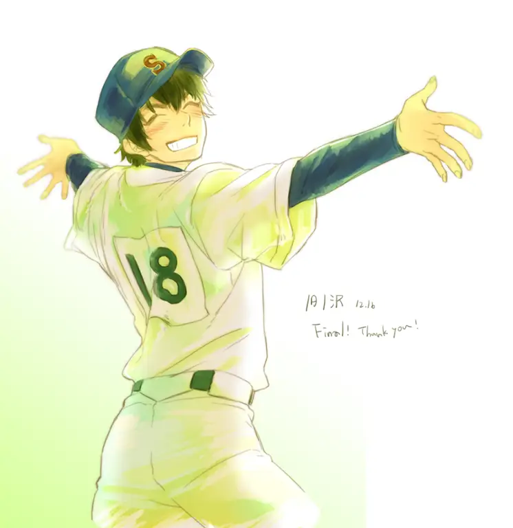 Gambar Sawamura Eijun dari Diamond no Ace