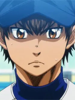 Gambar Sawamura Eijun, tokoh utama dalam Diamond no Ace.