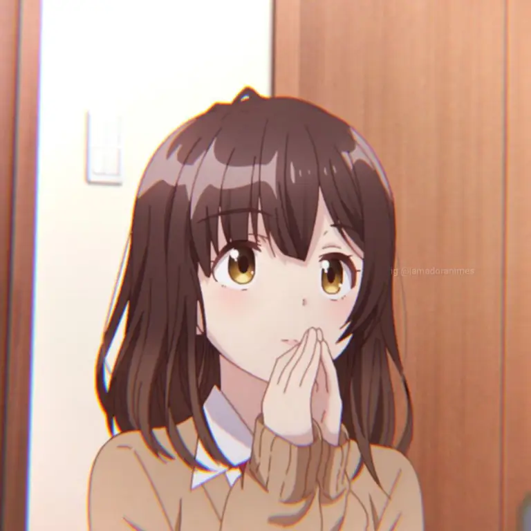 Sayu, siswi SMA yang kabur dari rumah dalam anime Hige wo Soru Gambar Sayu dari anime Hige wo Soru