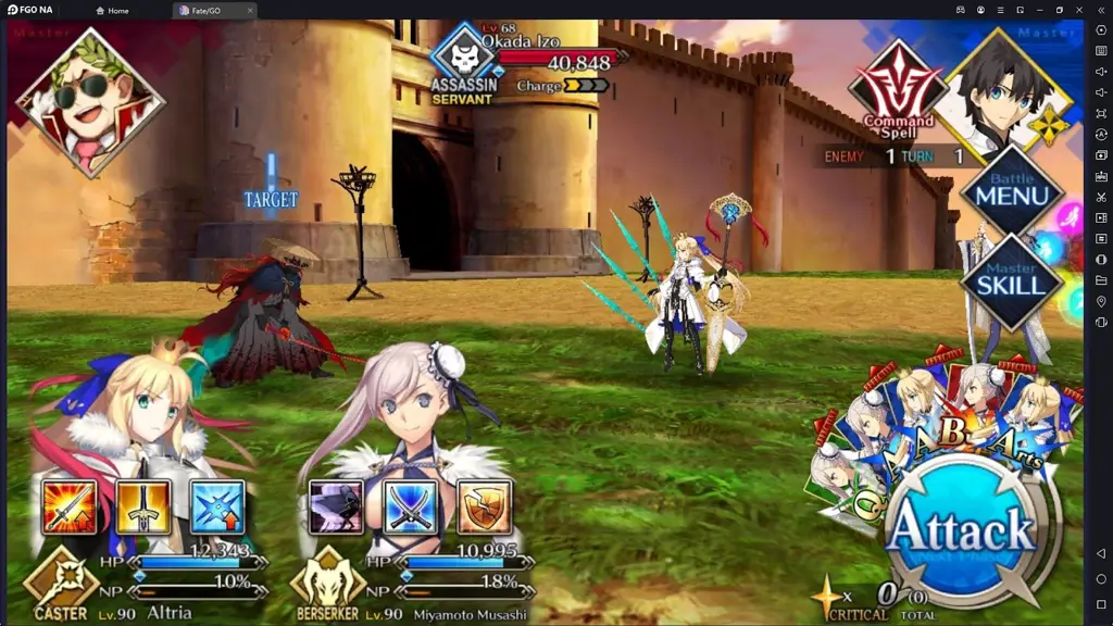 Screenshot gameplay Fate/Grand Order