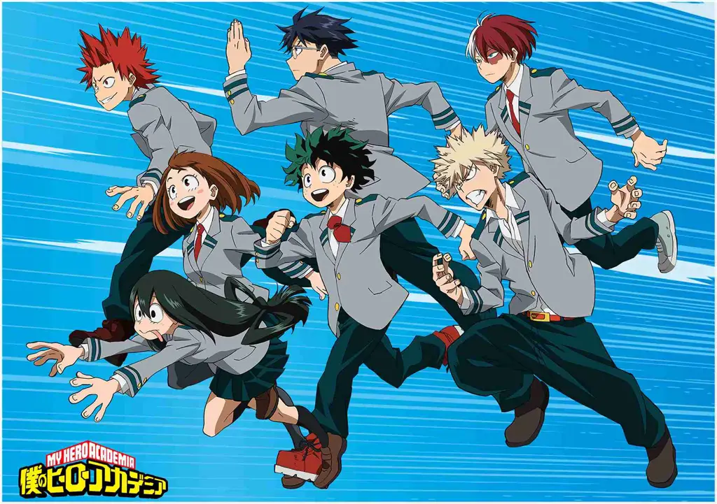 Gambar gedung sekolah UA High School dalam komik Boku no Hero Academia